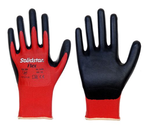 Polyester-Feinstrickhandschuh mit Nitrilbeschichtung